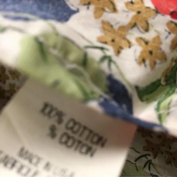 Theory floral print long sleeve cotton shirt midi dress 2 made in USA - Picture 6 of 6